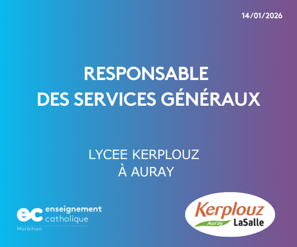 Offre emploi lycée Kerplouz Auray