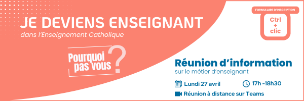 Invitation à participer à la réunion d'information du 2 février 2026 pour devenir enseignant dans le 1er et 2nd degré