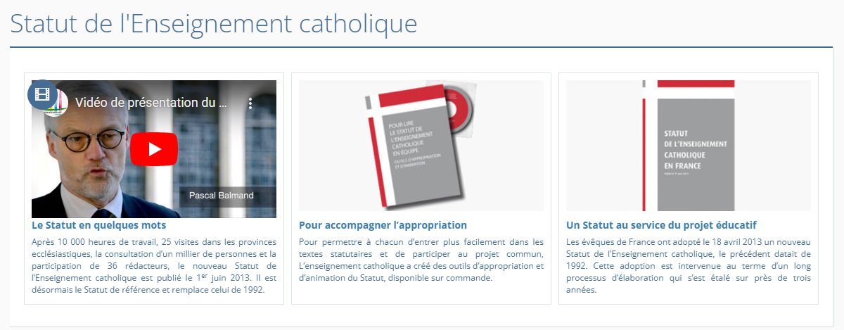 Statut de l'Enseignement catholique