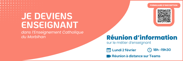 Invitation à participer à la réunion d'information du 2 février 2026 pour devenir enseignant dans le 1er et 2nd degré