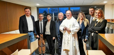 Inauguration et bénédiction des espaces cafétérias, du complexe sportif et du self au lycée Notre Dame de la Paix